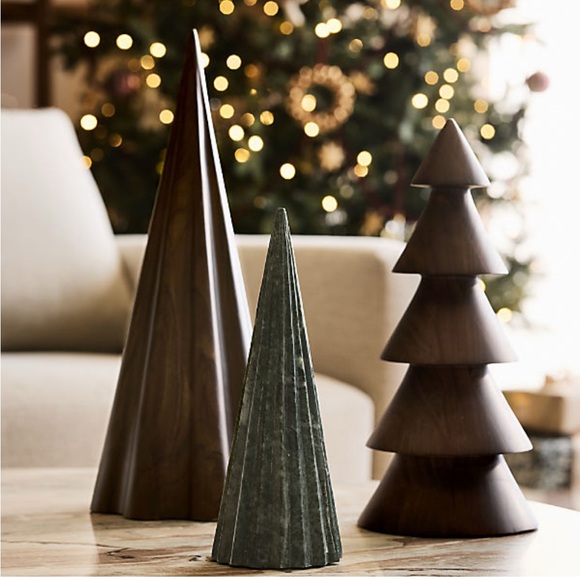 New!🌲🌲🌲Crate&Barrel Fluted Marble Tree in Green 8” - Picture 4 of 7